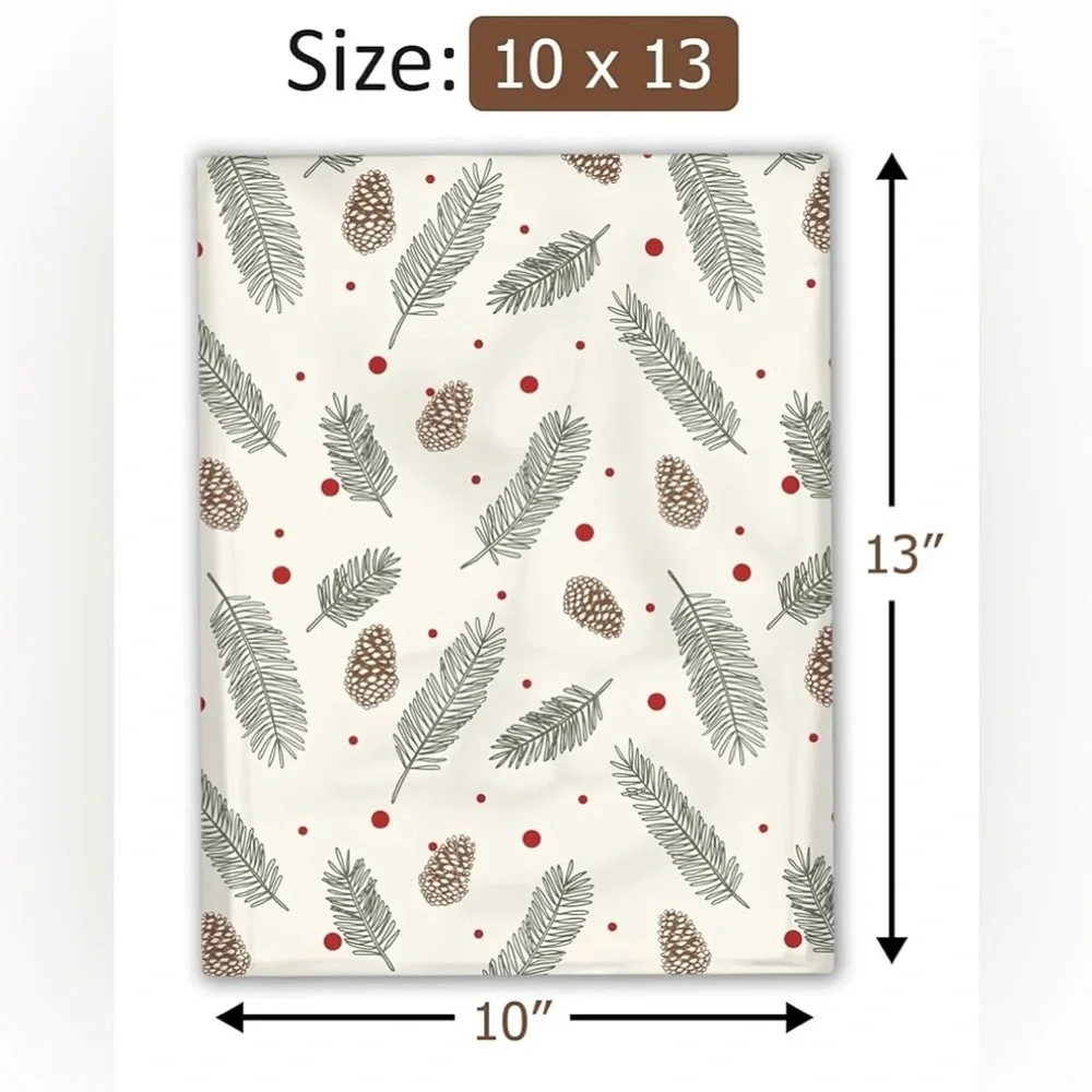 Christmas Pinecone 20 poly mailers size 10 x 13